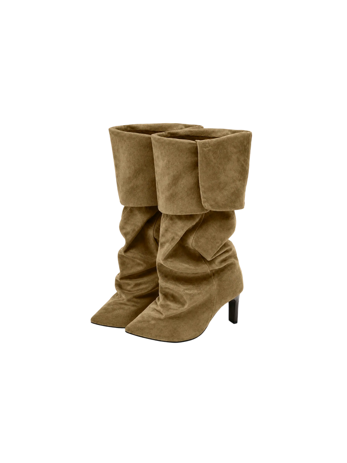 Slouch-Stiefel mit spitzer Zehenpartie