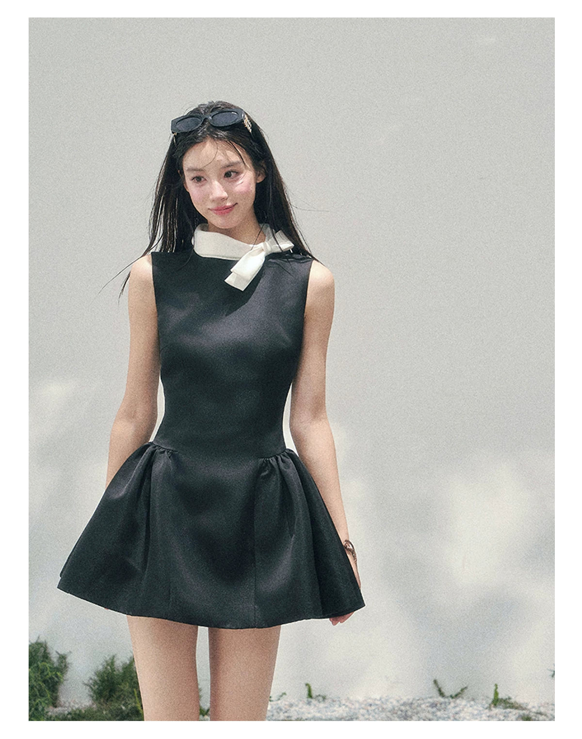 Liliane Ballroom Puff-Sleeve Mini Dress
