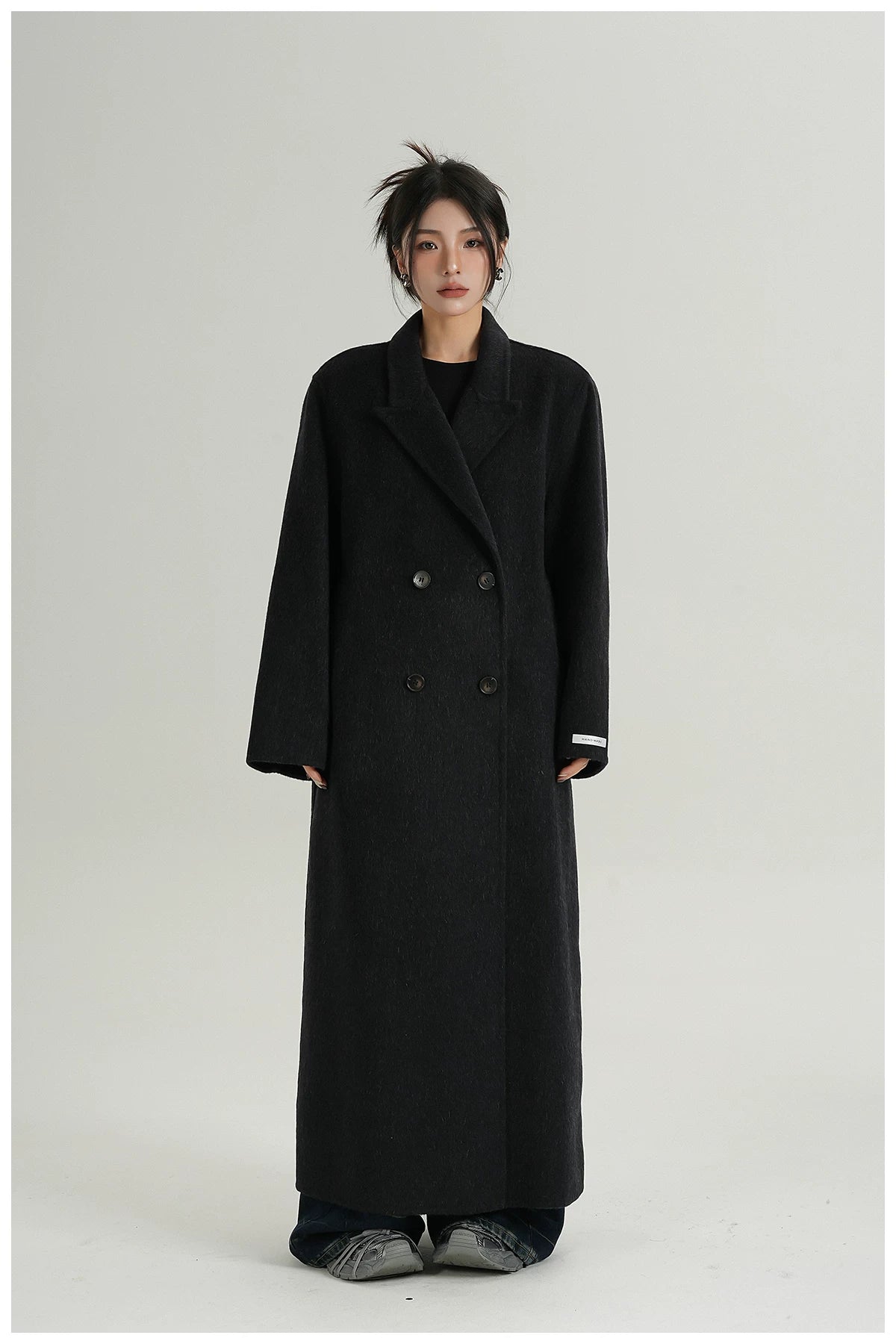 Extra-Long Tailored Wool Coat