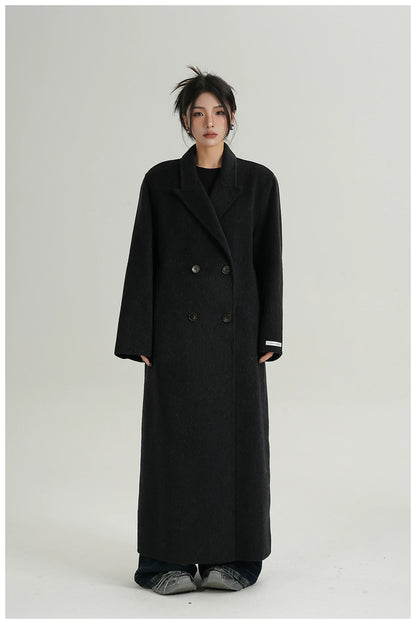 Extra-Long Tailored Wool Coat