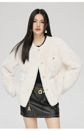 Off-white Faux Mink Coat - CHINASQUAD