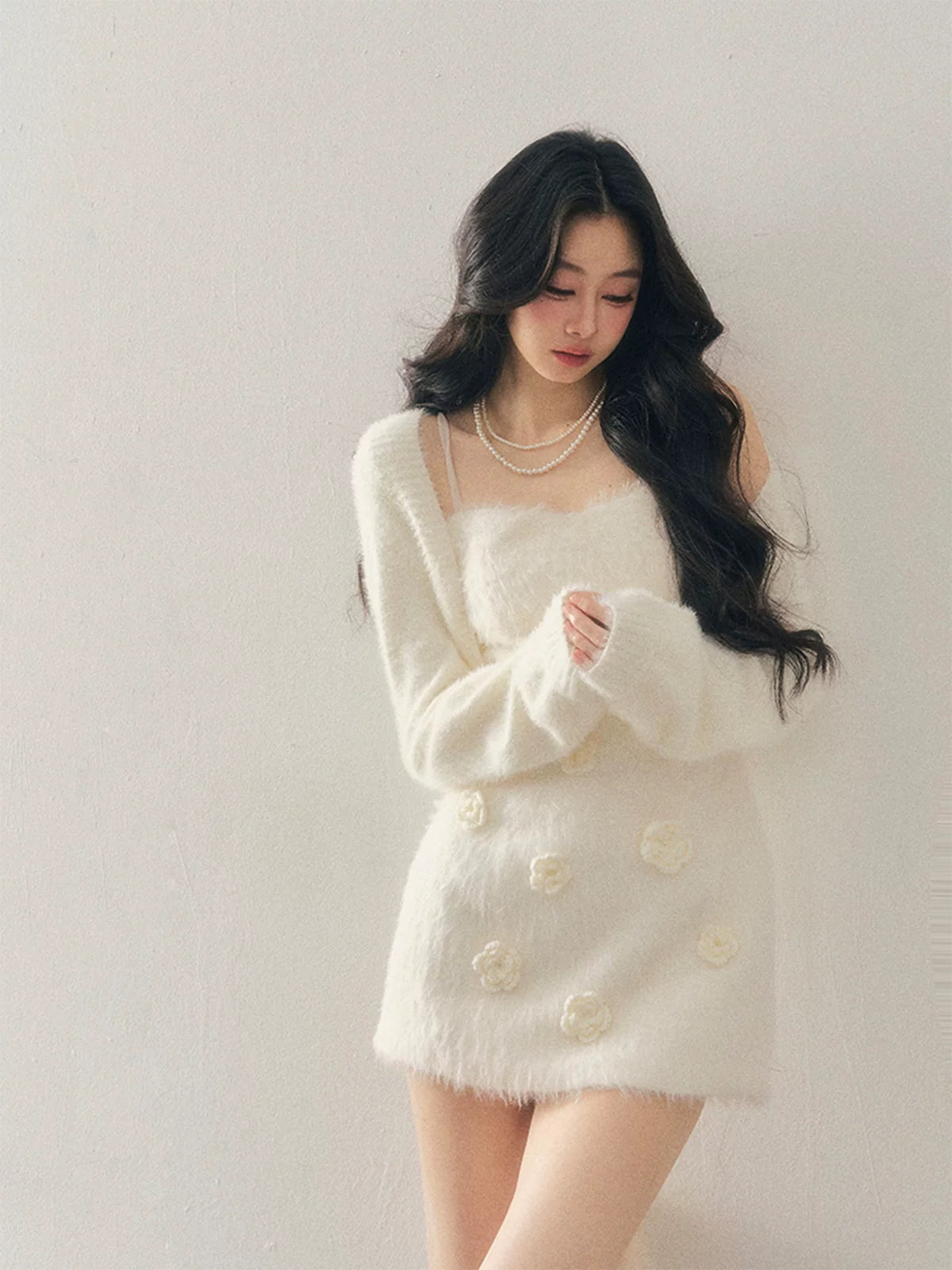 French Cropped Knit Cardigan