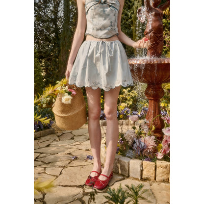 Fountain Embroidered Two-Piece Set