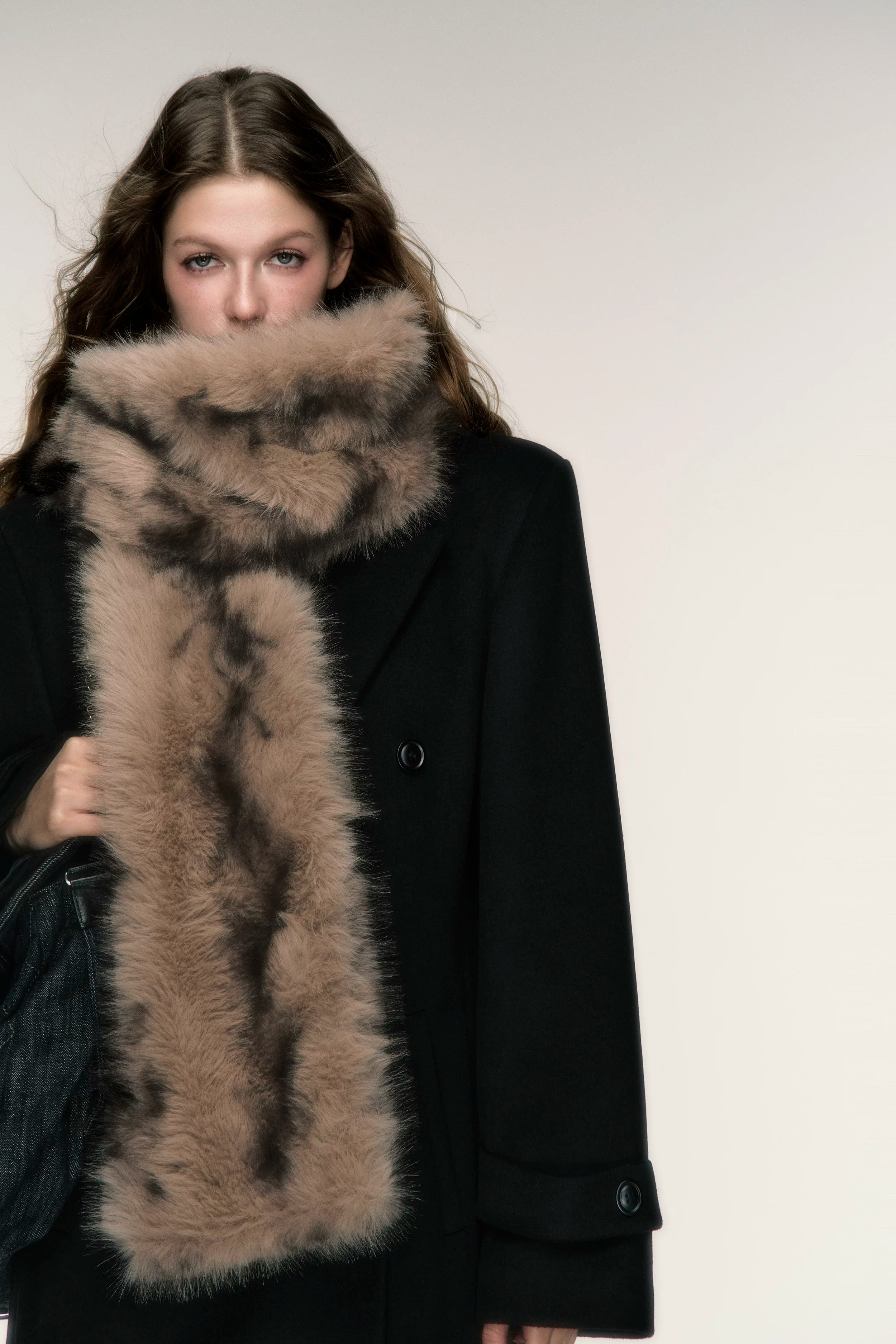 Vintage Cozy Faux Fur Winter Scarf