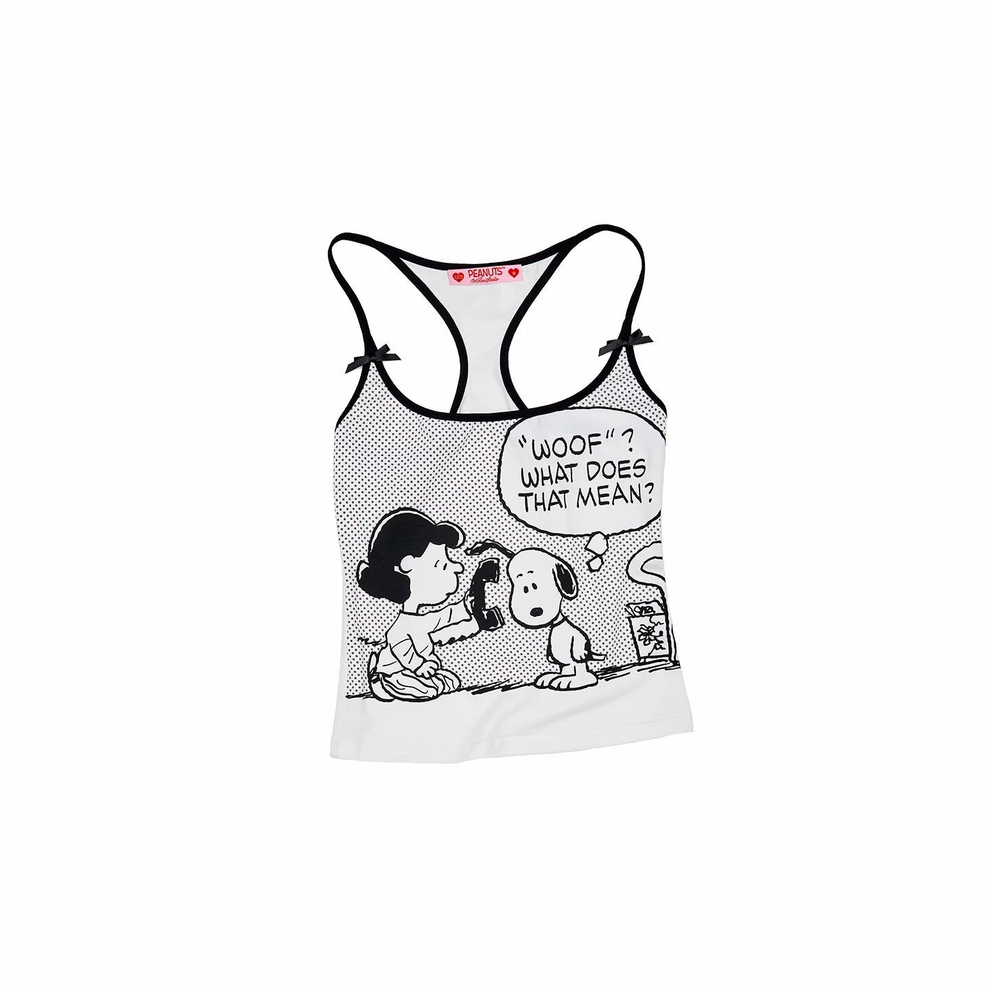 Snoopy Contrast Trim Fitted Camisole Top