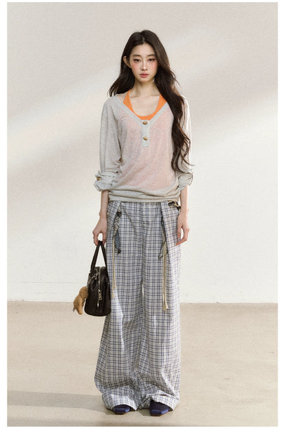 Textured Silk-Blend V-Neck Pullover &amp; Tank Top Set
