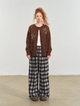 Lazy Plaid Wide-Leg Casual Pants - CHINASQUAD