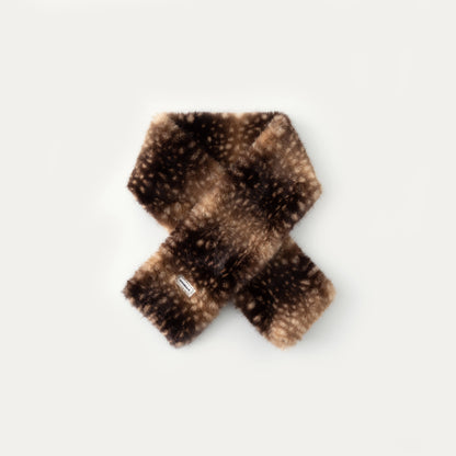Fuzzy Bambi-Inspired Faux Fur Scarf