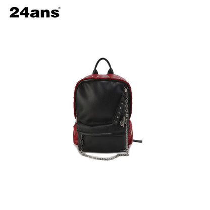 Dual-Tone Studded Punk Backpack