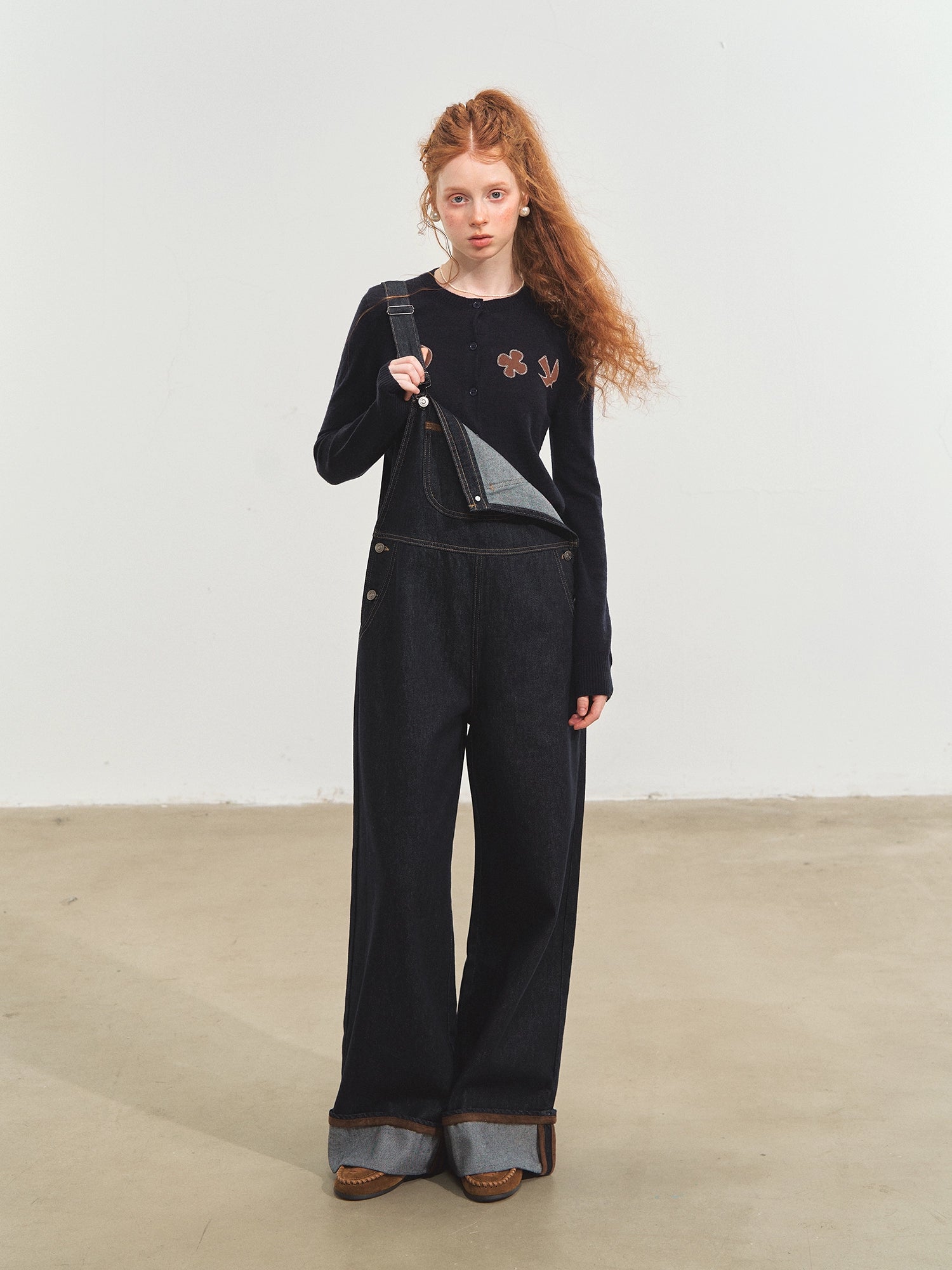 Raw Denim Cuffed Overalls - CHINASQUAD