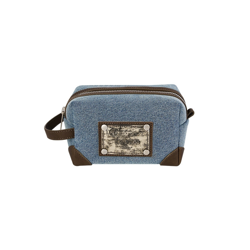 Vintage Denim Portable Large-Capacity Bag