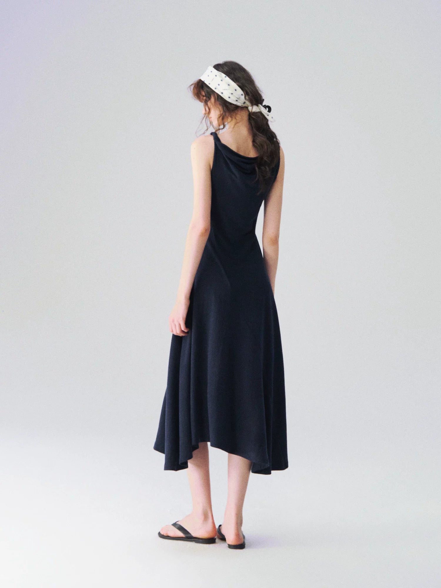 Twisted Strap Knit Midi Dress
