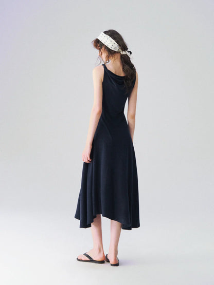 Twisted Strap Knit Midi Dress
