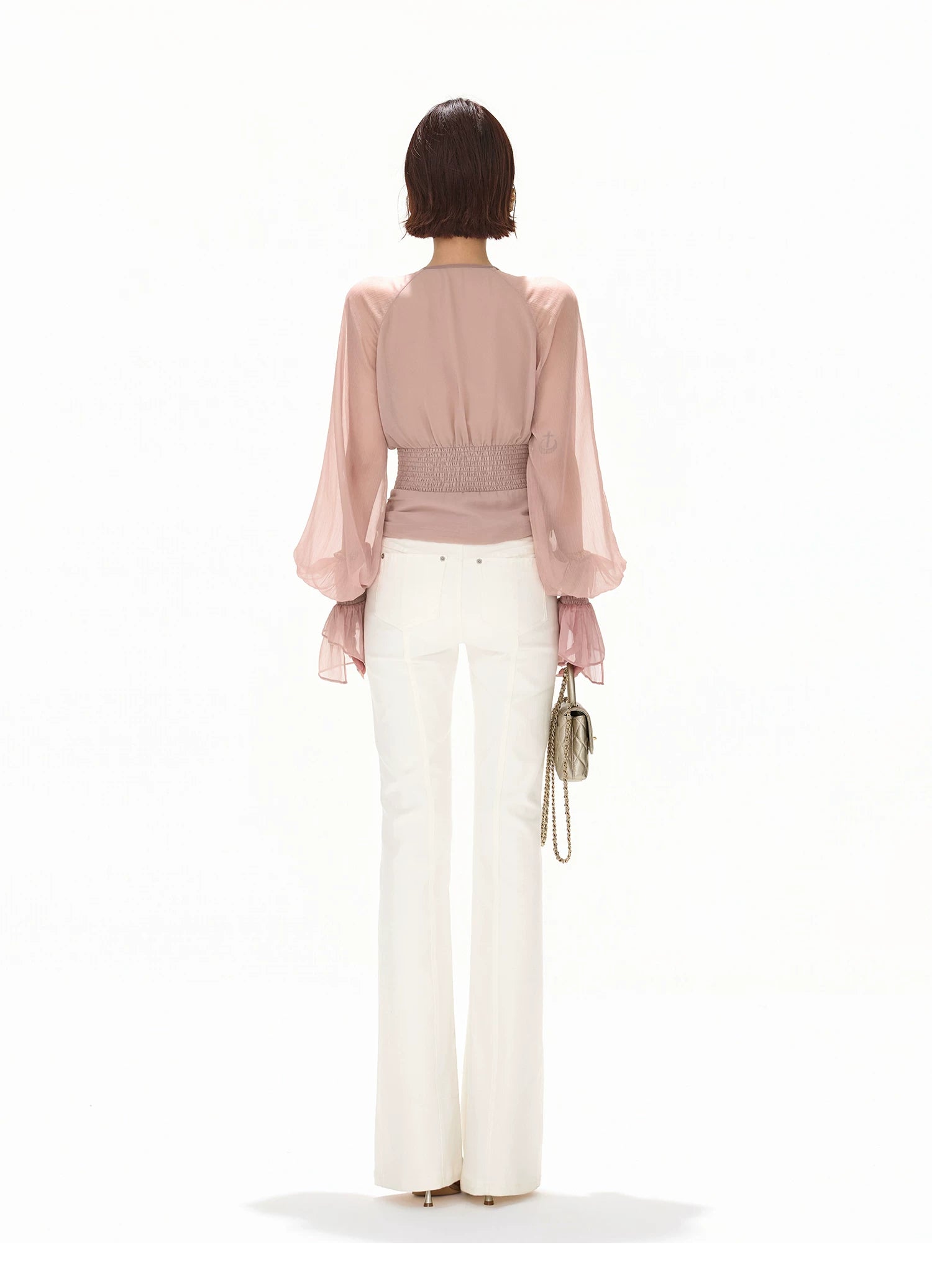 Luminous Nouveau Ruffle Chiffon Blouse