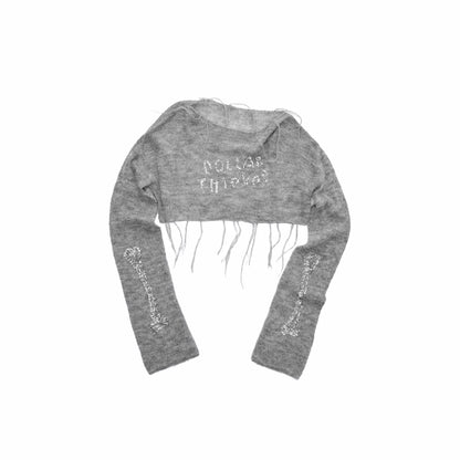 Mohair Sequin Sheer Knit Base Layer