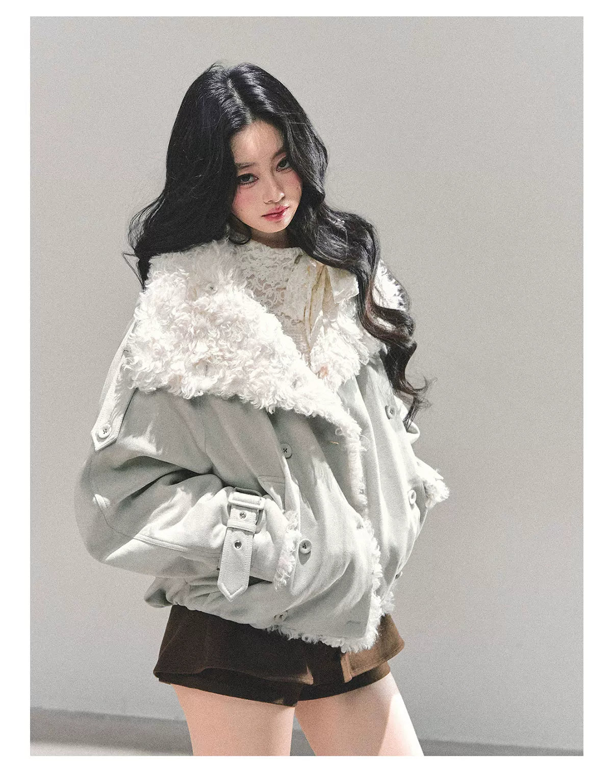 Shearling Winter Puffer Jacket