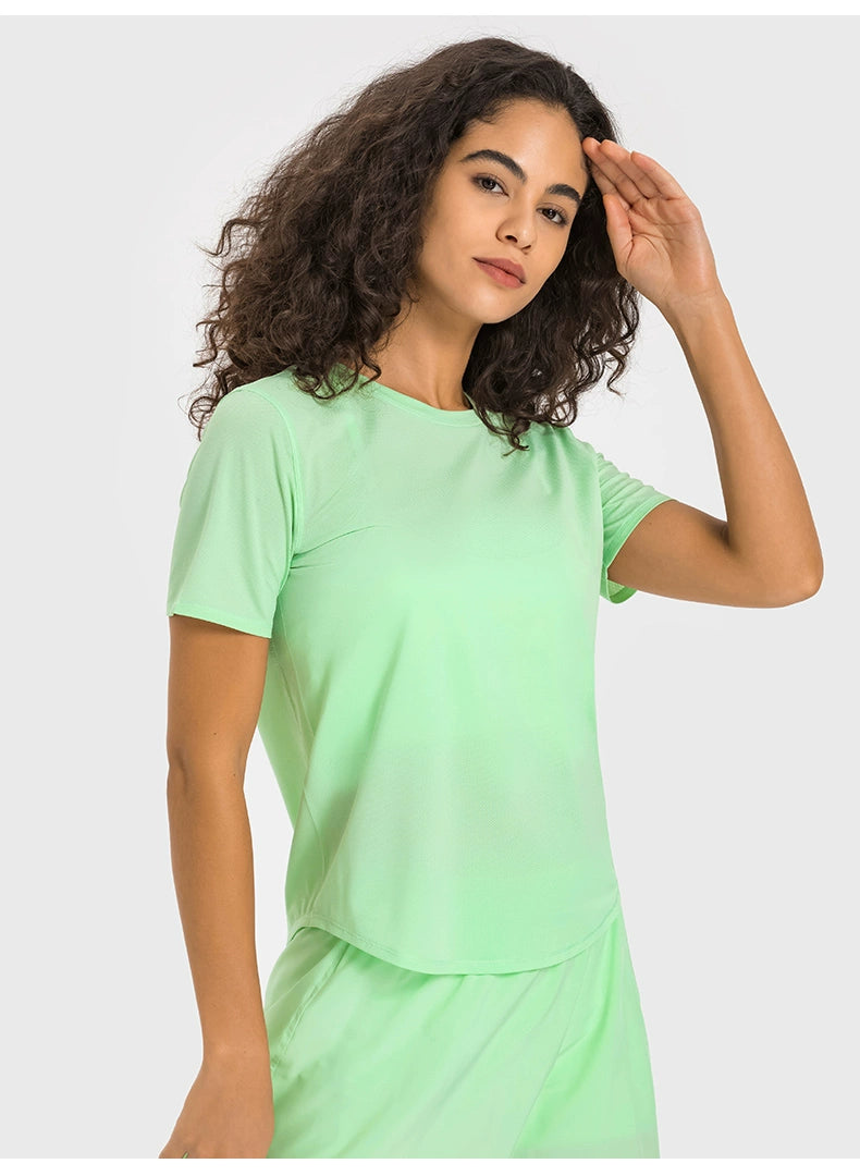 Round-neck Quick-drying Sunscreen Short Sleeve