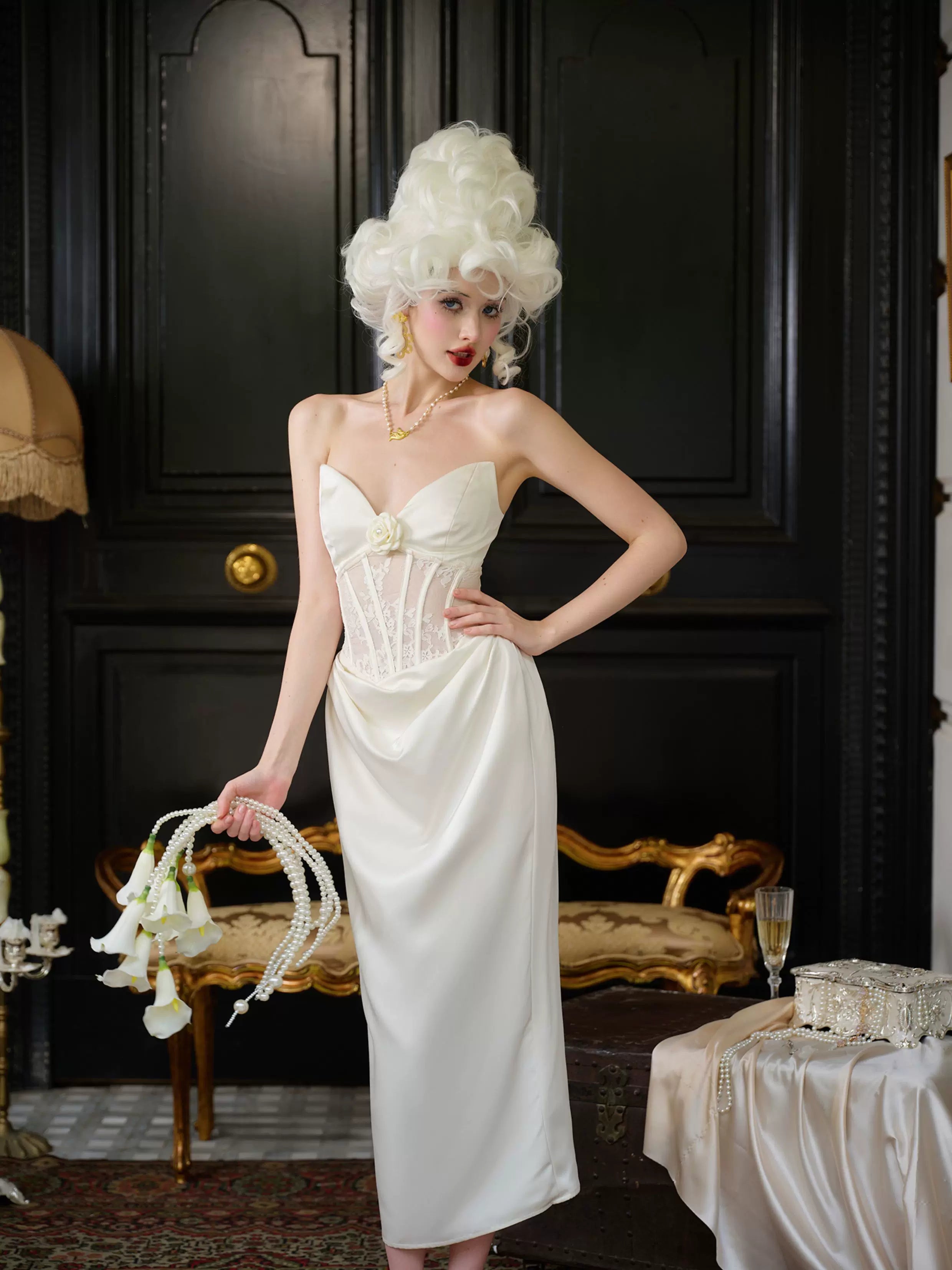 Magic Enchantment Satin Corset Wedding Dress
