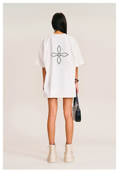Vintage Cross Compass Oversized Tee