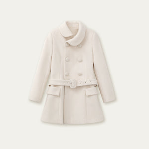White (No fox fur collar included) / S