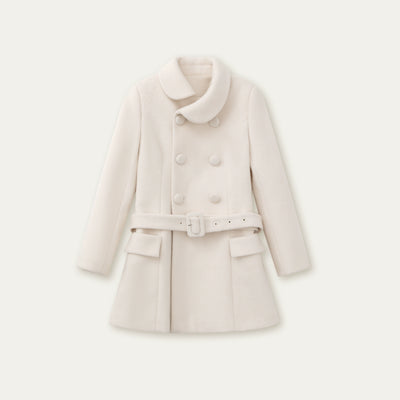 White (No fox fur collar included) / S