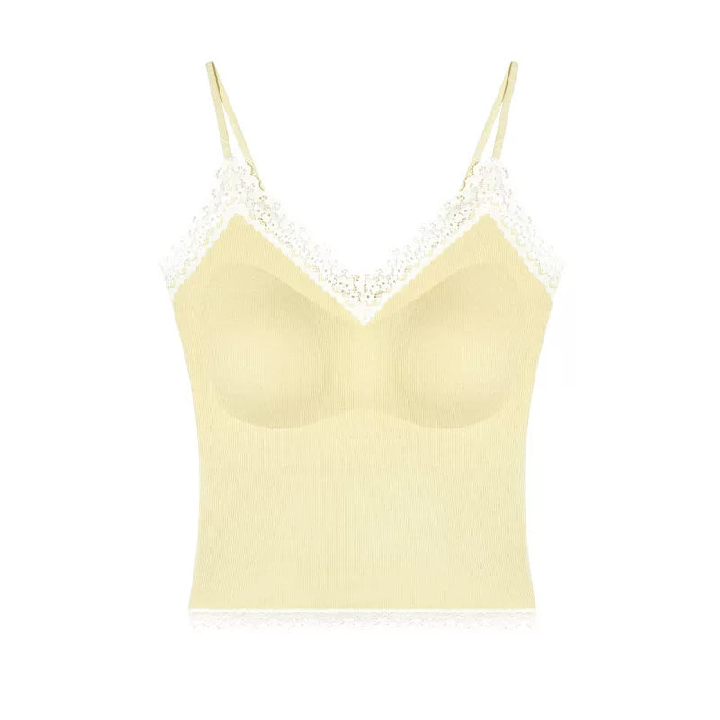 Lace Panel Slim-Fit Camisole
