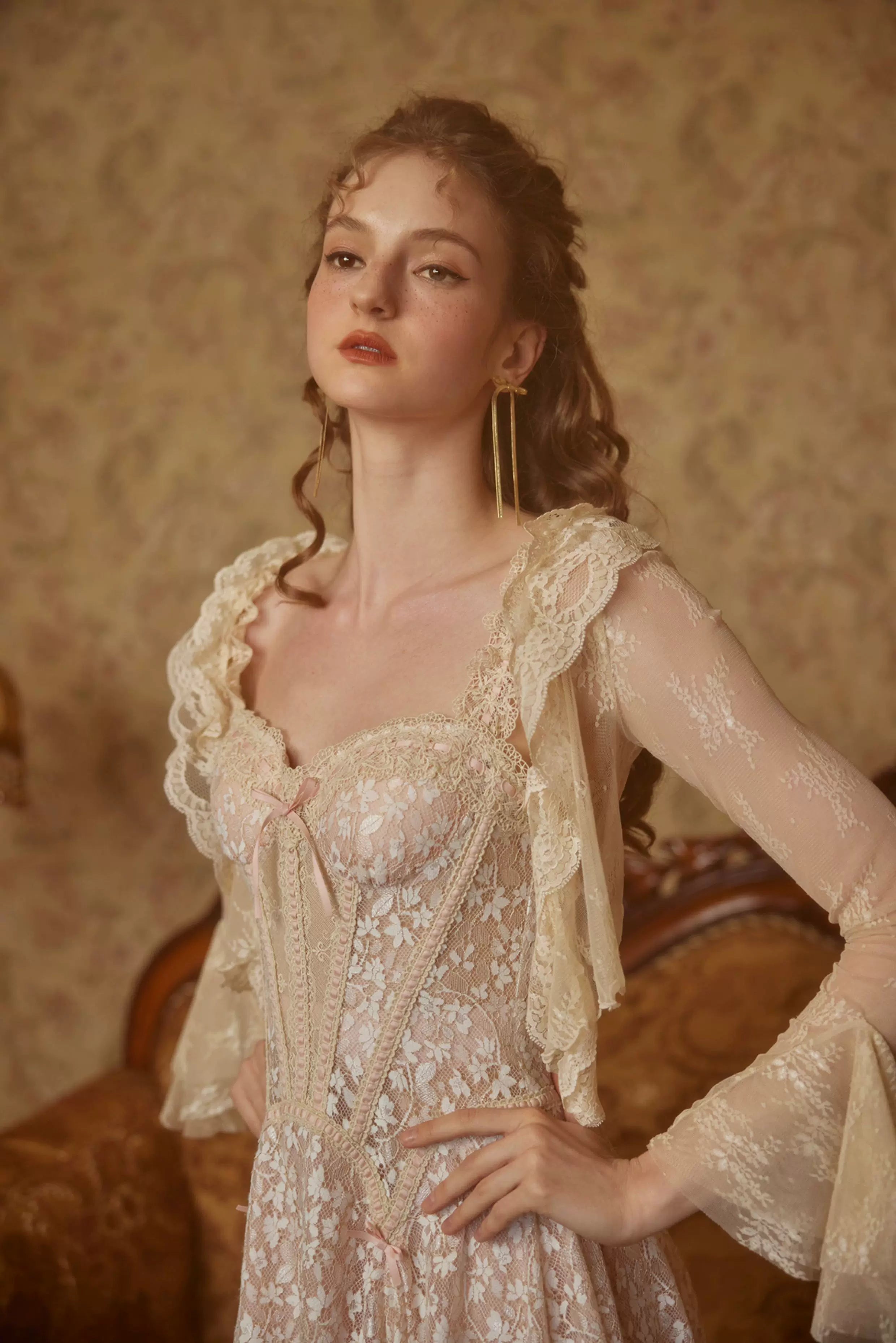 French Heiress Lace Corset Slip Dress