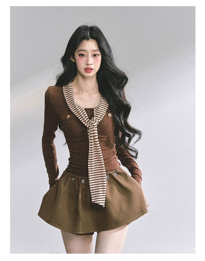 Striped Long-Sleeve Slim-Fit T-Shirt