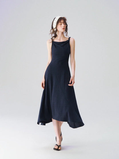 Twisted Strap Knit Midi Dress