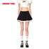 Black & Gray Pleated A-line Mini Skirt - CHINASQUAD