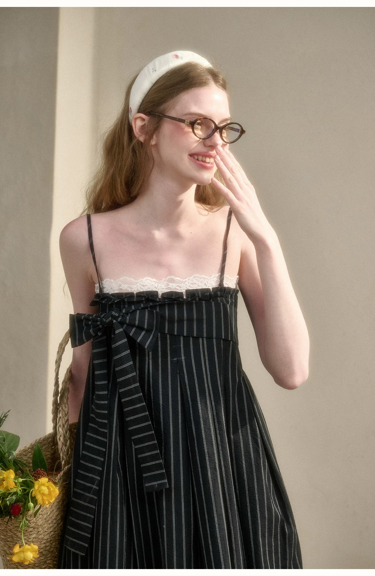 French Riviera Striped Babydoll Dress