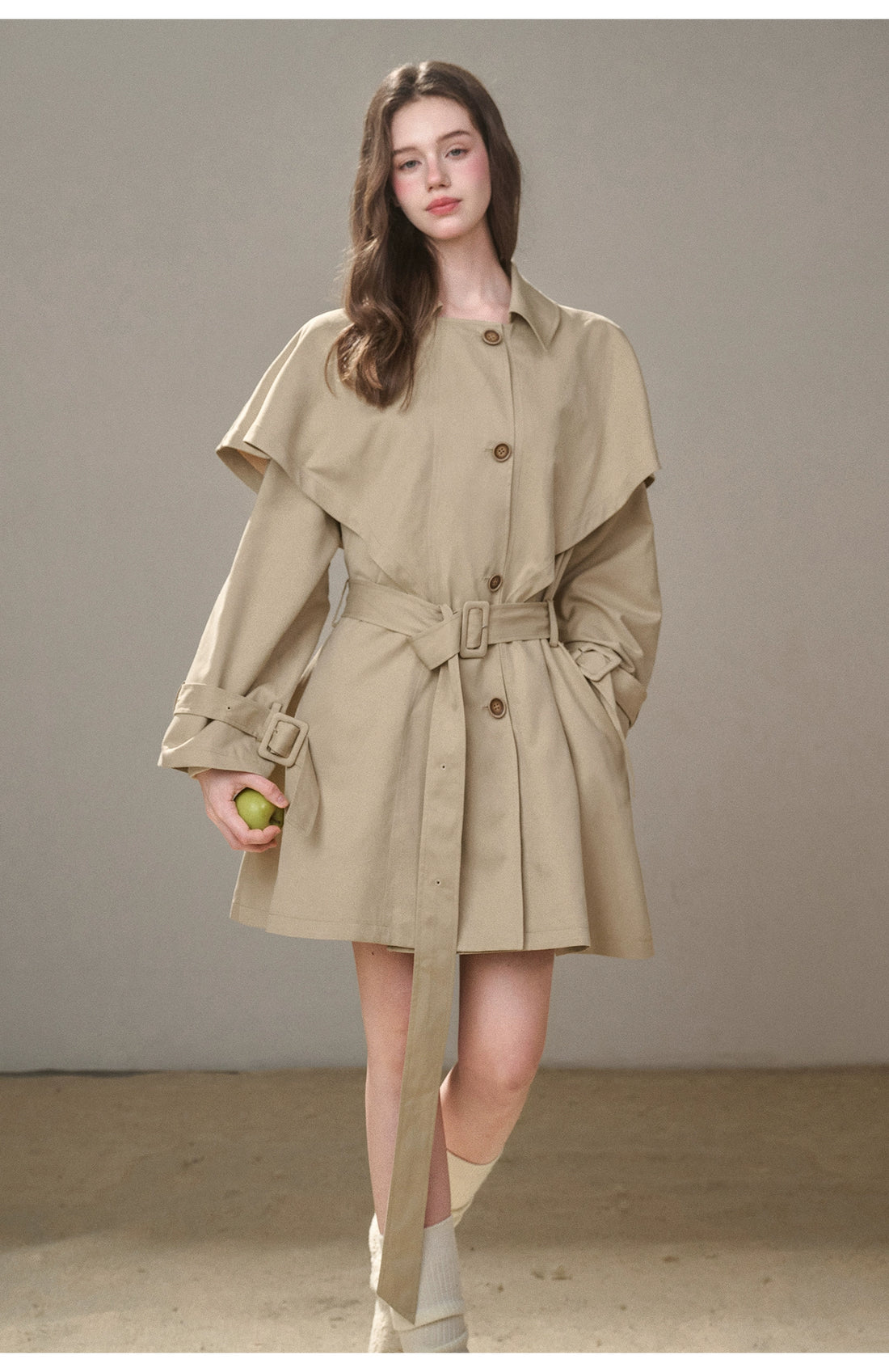 Comfy Chestnut Trench Coat