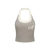 Logo Kniited Halter Tank Top - CHINASQUAD