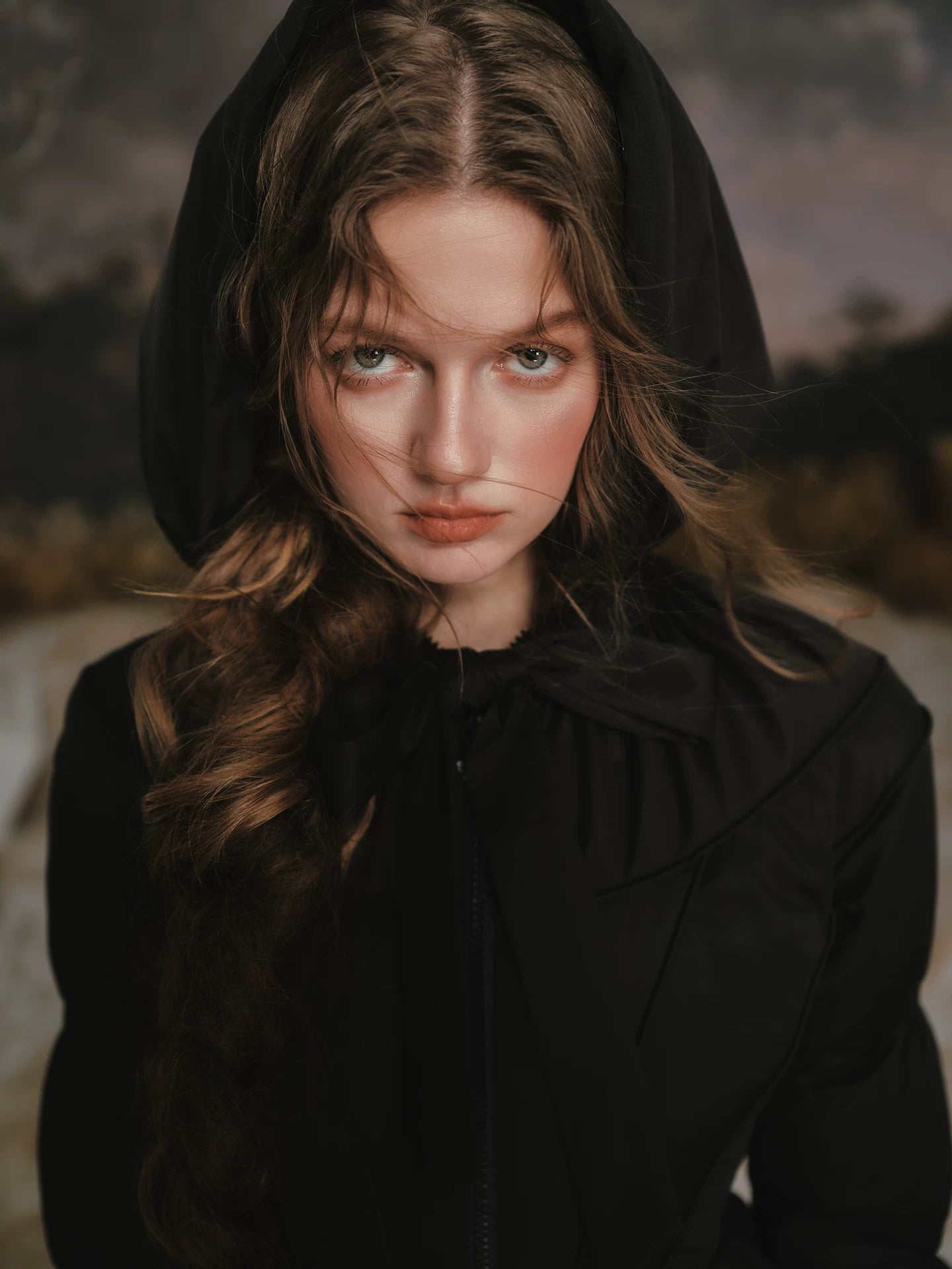 French Tailored Long Black Down Coat