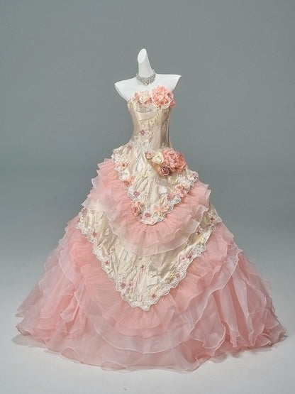 Floral Reverie “Bloom of Life” Layered Couture Gown