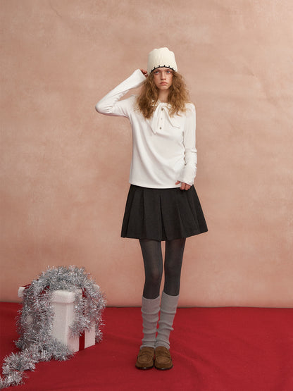 Velvet Ribbon Bow Tee