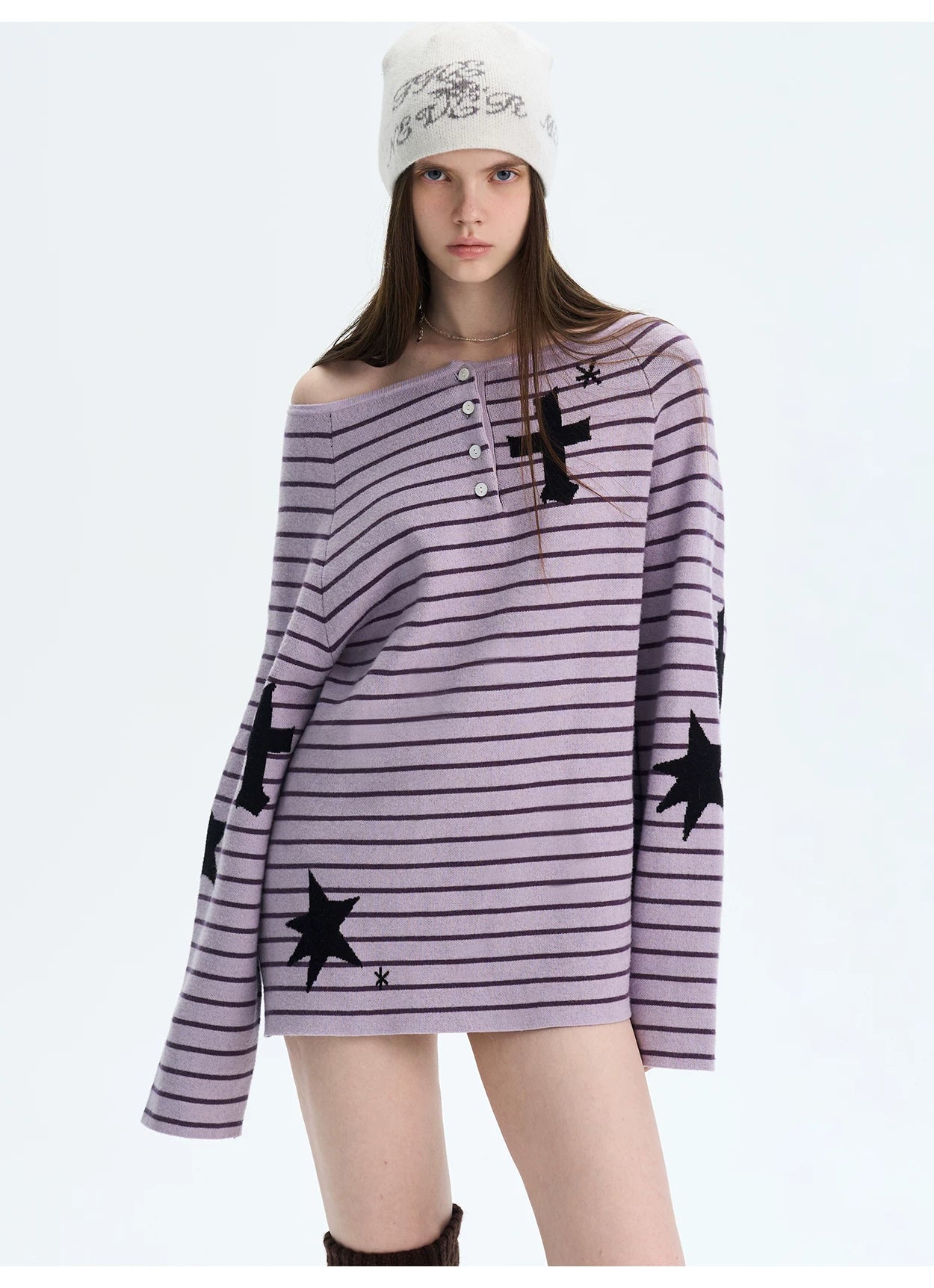 Retro Jacquard Knit Beanie