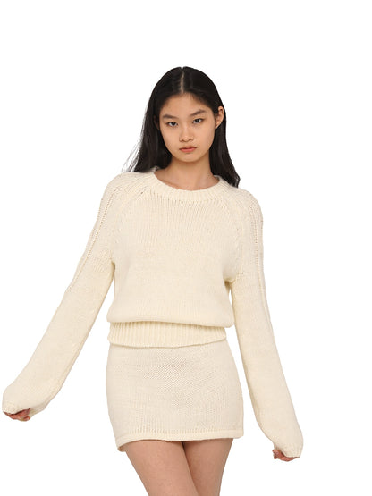 Pullover Raglan Sleeve Sweater Set