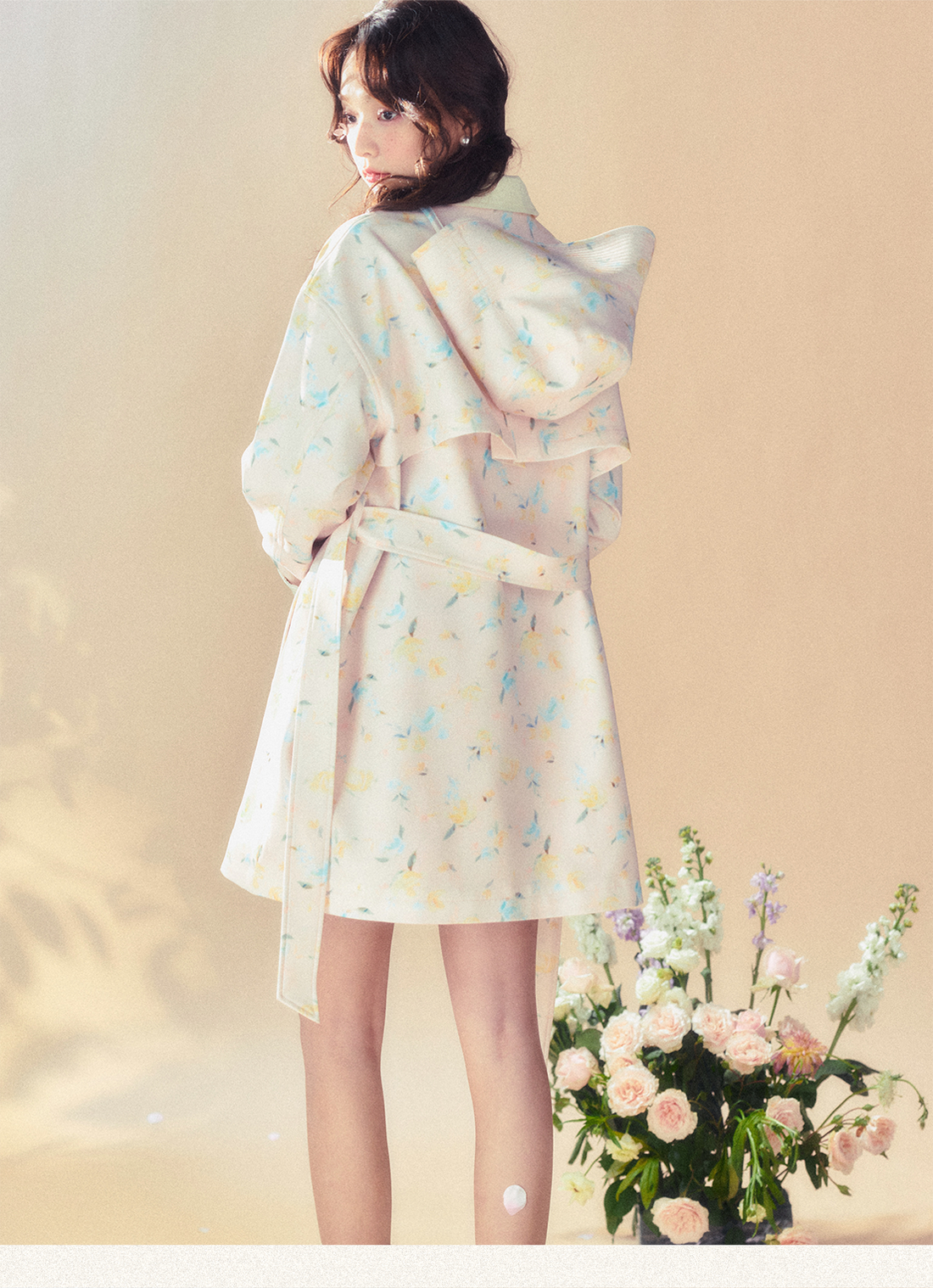 Floral Trench Coat - CHINASQUAD