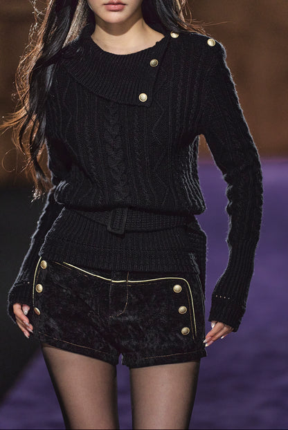 Australian Wool Cable Knit Turtleneck Sweater