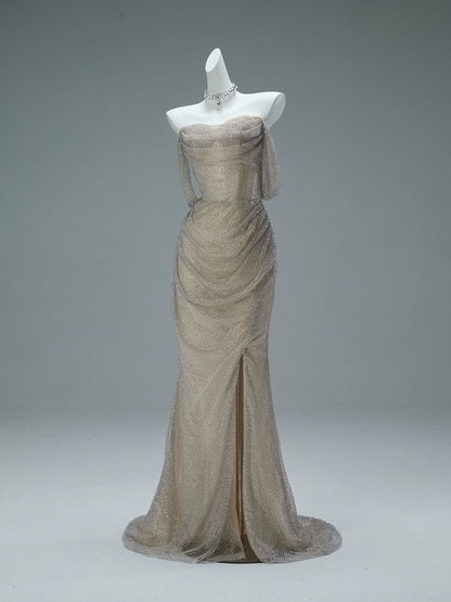 Ivory Couture Gown with Handcrafted Beading