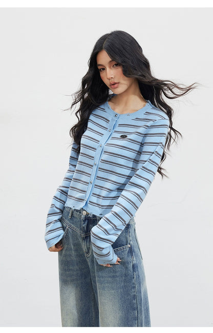 Striped Knit Cardigan