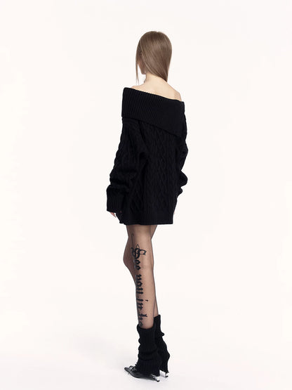 Knit Sweater &amp; Shorts Two-Piece Set