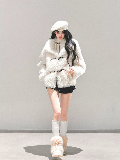 Shearling-Style Faux Fur Winter Jacket