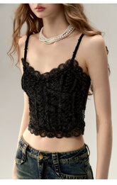 Velvet Lace Camisole - CHINASQUAD