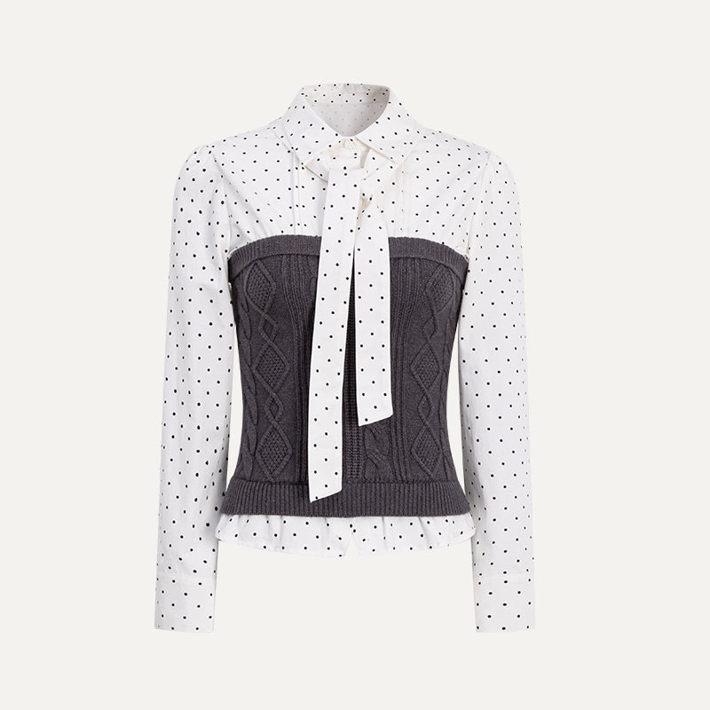 Polka Dot Preppy Shirt - CHINASQUAD