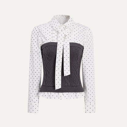 Polka Dot Preppy Shirt - CHINASQUAD