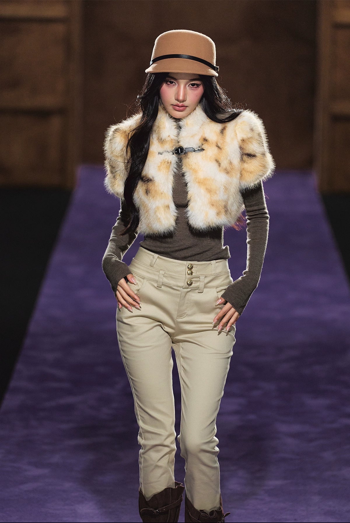 Dual-Waistband High-Rise Stretch Skinny Jeans