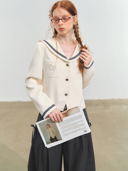Nautical Embroidered Tweed Cropped Jackets