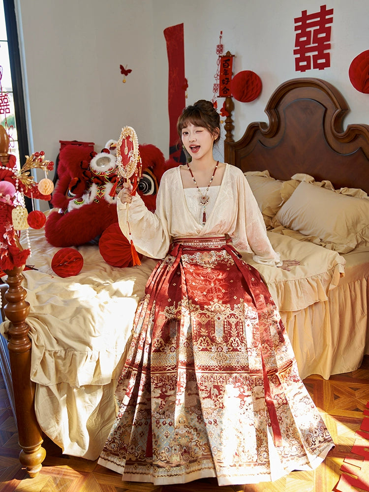 &quot;素瓷·羡鸳鸯&quot; Wedding Toast hanfu set